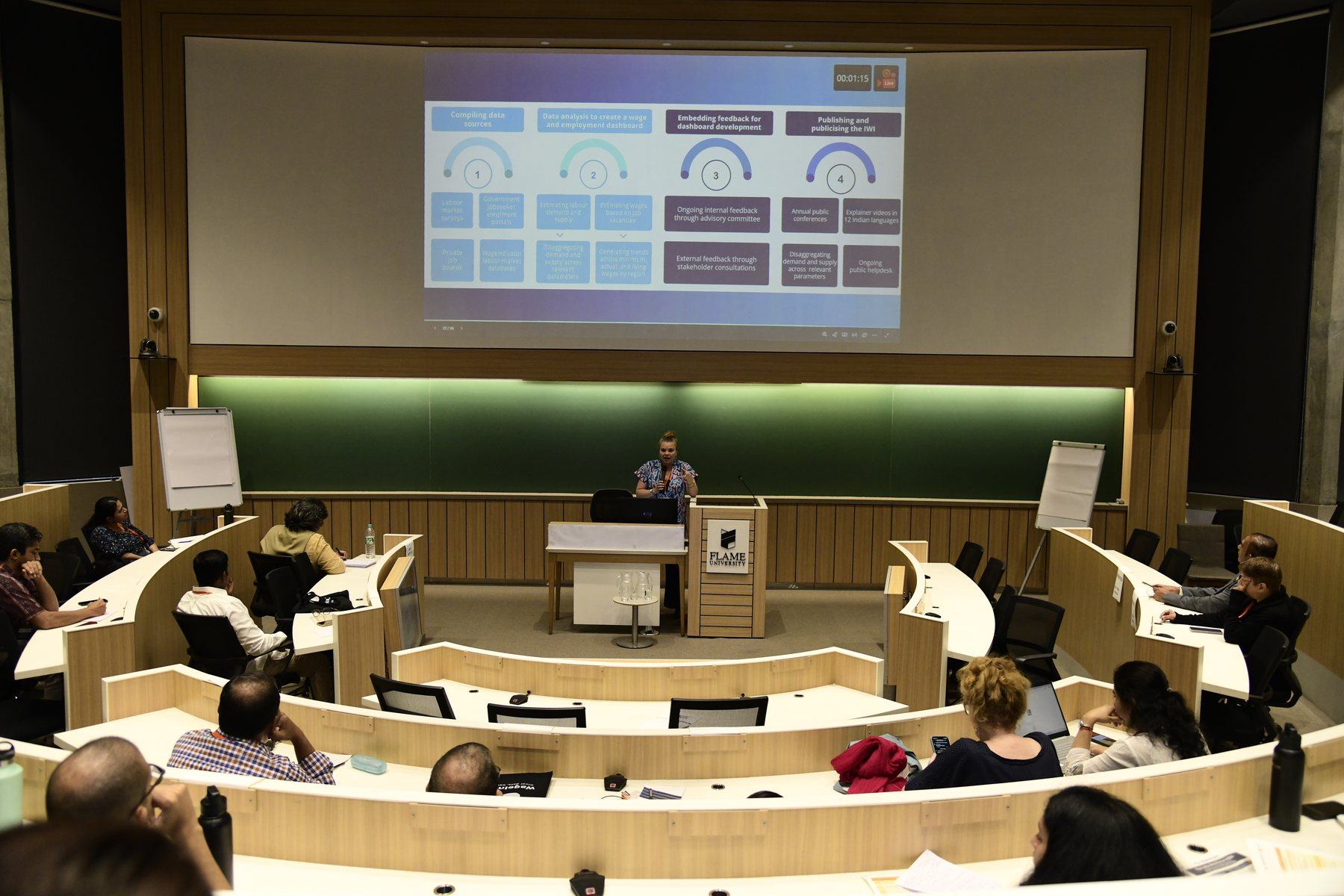 India Workforce Index presentation in a lecture hall