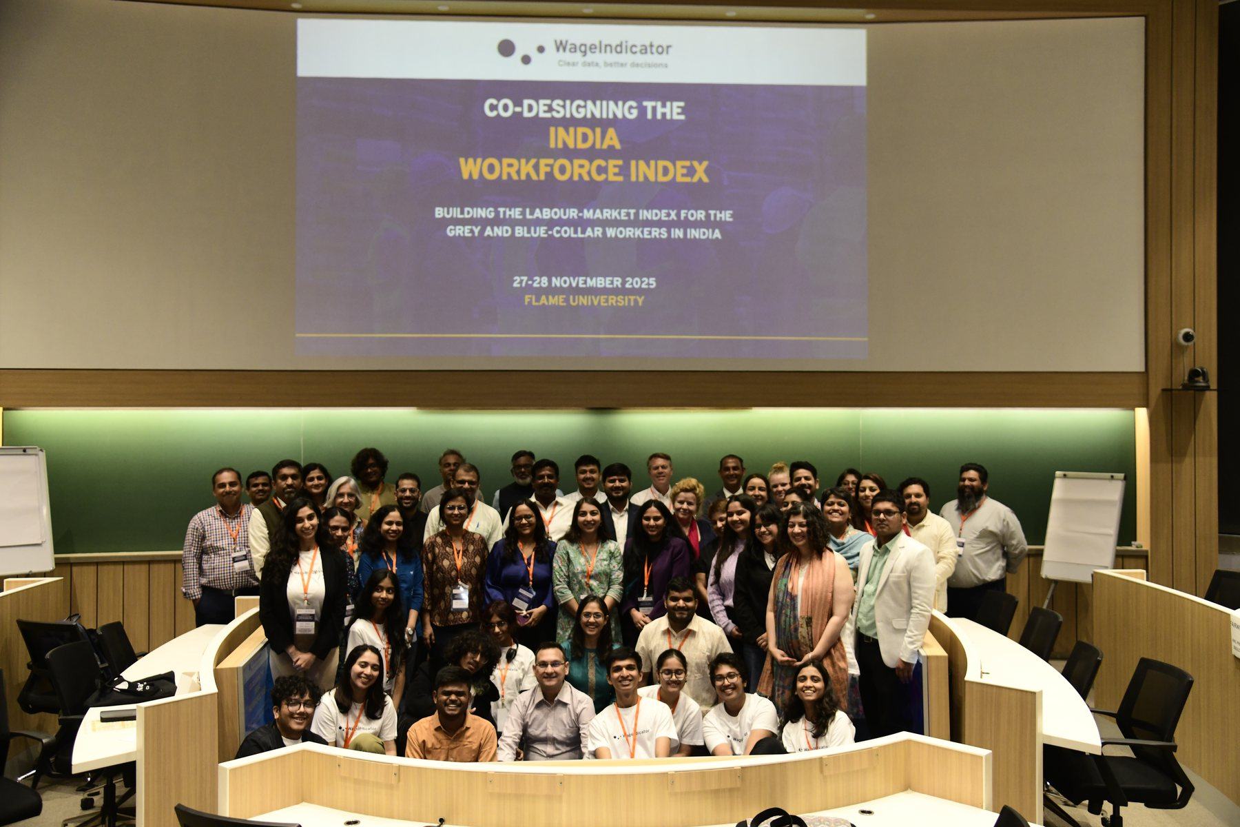Participants at the India Workforce Index launch at FLAME University
